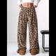 thumbnail image 4 of Pantalones de Pijama para Mujer, de Leopardo, Peludos, Estilo Y2K, de Cintura Alta, Bonitos. Sin Cordones L, 4 of 10
