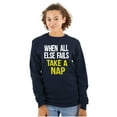 thumbnail image 3 of When All Else Fails Take a Nap Plus Size Long Sleeve Graphic Tee Shirt Brisco Brands 2X, 3 of 5
