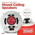 thumbnail image 3 of Pyle PDIC Series 8" 250W Round Flush Mount Wall Ceiling Speakers, (8 Pack), 3 of 11