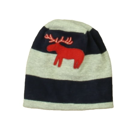 

Pre-owned Gap Boys Navy | Gray | Red Reindeer Winter Hat size: 0-6 Months