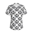 thumbnail image 2 of Uemuo Happy Soccer Printed Women's Classic V-Neck T-Shirt - Soft, Breathable, Moisture-Wicking, Perfect for Casual, Office, Travel, and Everyday Wear-3X-Large, 2 of 5