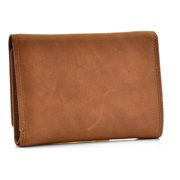 300799-CG Womens Trifold Leather Wallet in Tan Color | Style n Craft