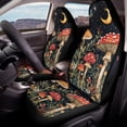 thumbnail image 4 of Psesaysky Mushroom Moon Car Seat Covers, 2 Pack Polyester Universal Front Covers, Washable Easy Install for Interior Car Truck Accessories, 4 of 12
