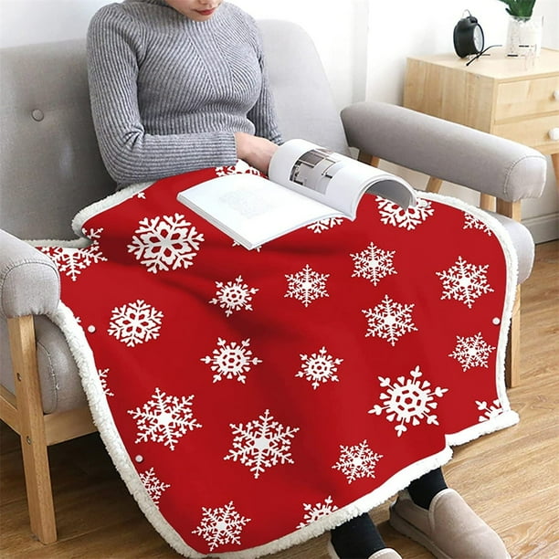 Xihbxyly Manta Usable, Suave y Acogedora, Cálida Capa, Resistente a La Decoloración, Sin Pelusa, Versátil para Usar En El Sofá o La Cama, Ideal para Relajarse o Ver La Televisión, Regalo de Navidad,