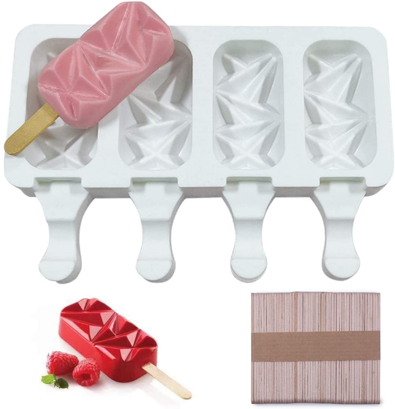 Tree Frozen DIY Popsicle Mold Ice Cream Maker Silicone Tray Lollipop Mould 