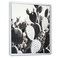 thumbnail image 2 of Designart "Monochrome Cactus Simplicity I" Cactus Floater Framed Wall Art Living Room, 2 of 5