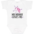 thumbnail image 3 of Inktastic My Nanny Loves Me Unicorn Girls Baby Bodysuit, 3 of 5