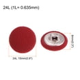 thumbnail image 2 of Unique Bargains 10 Pcs Boutons Recouverts de Tissu 24L, Tige Ronde en Métal 15 mm, Boutons de Couture pour Complets, Robes, Chemisiers, Rouge, 2 of 5
