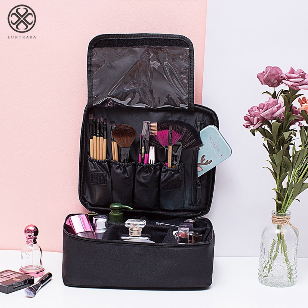 Luxtrada Makeup Train Cases Professional Travel Makeup Bag
