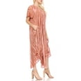 thumbnail image 4 of Sakkas Faye Cap Sleeved Cotton Caftan Cover Up Dress - Violet - One Size Regular, 4 of 5