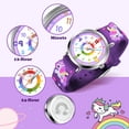 thumbnail image 4 of Kids Watches 3D Cartoon Quartz Watches for Boys Girls Rainbow Dial Waterproof Watch with Quartz Movement Birthday Christmas Gift for Kids Age 4-12, 4 of 6
