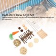 thumbnail image 3 of Rabbit Toys Set, Easy To Clean Teeth Grinding Pine Hamster Chew Toys Set Safe Interactive Multifunctional  for Garden for Balcony, 3 of 7