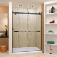 thumbnail image 3 of Transolid Brp608008c-J 80" High X 60" Wide Bypass Frameless Shower Door - Chrome, 3 of 7