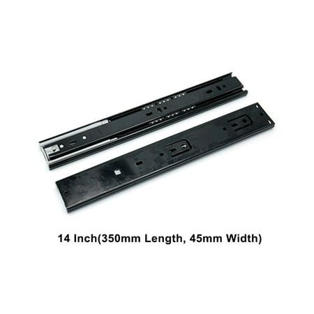2pcs Less Noise Hydraulic Soft Close Ball Bearing Drawer Slides 3