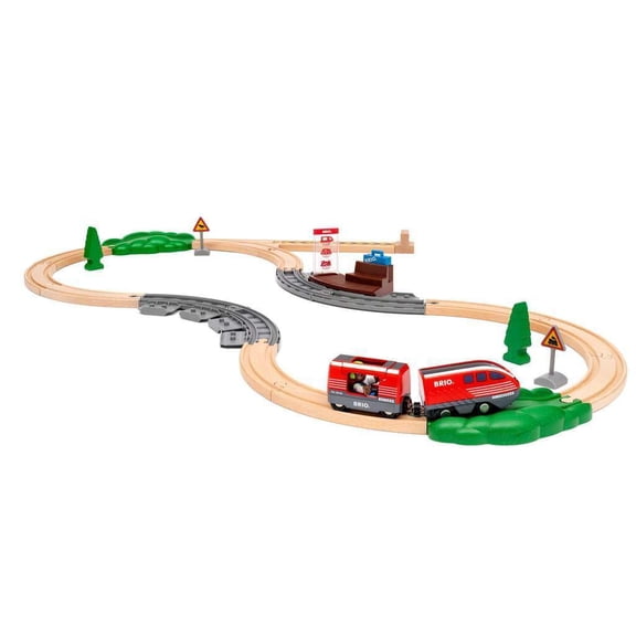 BRIO World – 36102 Pull Back Train Set | Toy Train Set for Kids Aged 3 Years Up