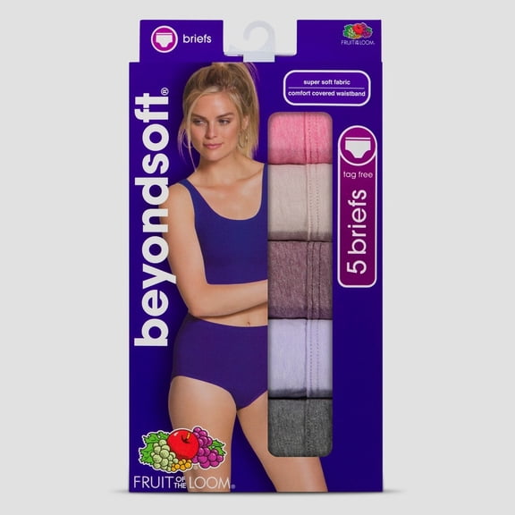 Fruit of the Loom Women's Beyond Soft Classic Briefs, 5Pk - ASSORTED COLORS - (Size: 2X)