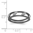 thumbnail image 5 of 925 Sterling Silver Stackable Expressions Ruthenium-plated Diamond Jacket Ring Size: 6; for Adults and Teens; for Women and Men, 5 of 5