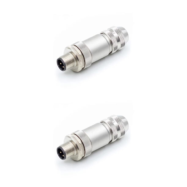 Riwesomey Conector de aviación aislante 2A Ethernet IP67 Panel de alambre de tráfico ferroviario resistente al agua Conectores de aleación de 8 núcleos Männlich 2piezas Riwesomey CBP211785