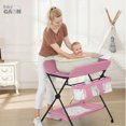 thumbnail image 3 of Cambiador de Pañales para bebé Baby Gaon plegable Portátil Ligero Color rosa, 3 of 8