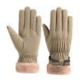 thumbnail image 2 of Guantes de invierno para mujer, guantes térmicos, guantes resistentes al agua con forro de felpa para clima frío, guantes cálidos para deportes al , Color arena Yinane Guantes de invierno para mujer, 2 of 8