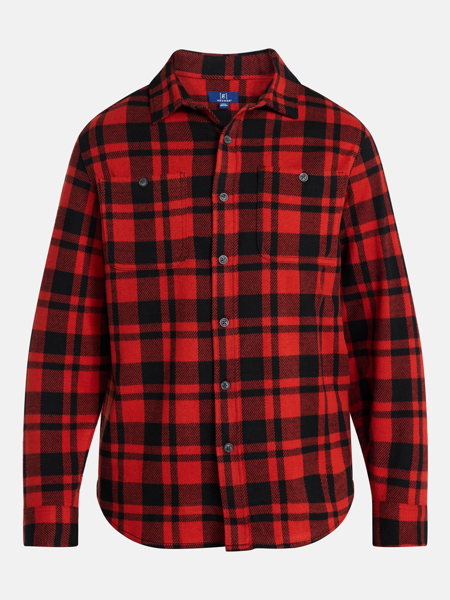 George Men's & Big Men's Knit Overshirt with Long Sleeves, Sizes S-3XL