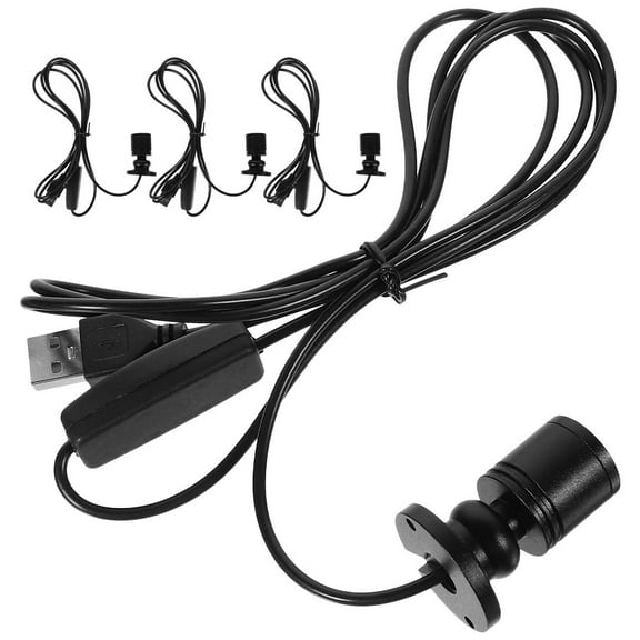 OUNONA 4pcs LED Spotlight Mini USB Dimmable Light Under Cabinet Lighting Dimmable LED Mini Spotlight Jewelry Showcase Display Lights