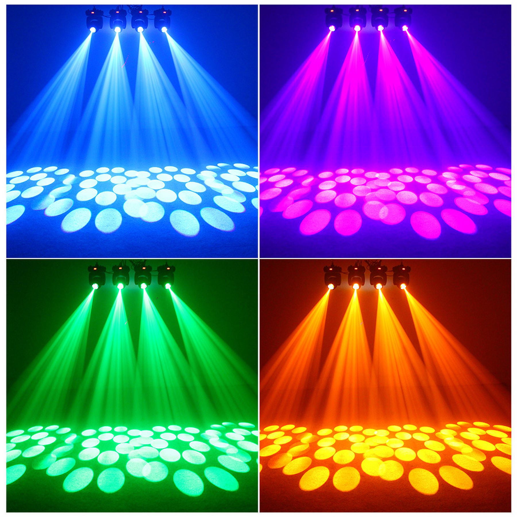 Moving Head LED 100W Lights, 100W DJ Disco Stage Lights Effect For Wedding Party, 8Packs, Black