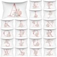 thumbnail image 2 of AMERTEER Rose Gold Letter Printed Pillowcase Rectangular Cushion Cover Sofa Bedroom Decor, 2 of 12