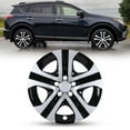 thumbnail image 5 of 1 Piece 17" Hubcap Wheel Rims Cover Fit for 2016-2018 Toyota Rav4 Compatible with Steel Wheels Snap on Installation(17-inch,Silver Lacquer & Black Lacquer), 5 of 8