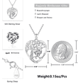thumbnail image 4 of HESHPAWS 925 Sterling Silver Tree of Life Necklace Heart Birthday Stone Necklace for Women, Gemstone Anniversary Birthday Jewelry Gifts  Mother's Day Gifts, 4 of 6