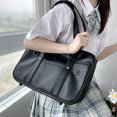 thumbnail image 4 of HUISZJ Shoulder Bag, Leisure Tote Bag, PU Leather Shoulder Bag for Work Travel Outdoor (Black), 4 of 7
