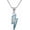 Blue, variant on Hip Hop Lightning Pendant Necklace for Women Men Hip Hop Punk Crystal Lightning Bolt Chain Necklace Fashion Rock Party Jewelry