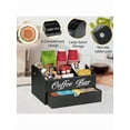 thumbnail image 5 of 1pc Wooden Coffee Bar Organizer with Drawer - Countertop Coffee Station Storage for Pods, Accessories, Tea Condiments | Farmhouse Style, 5 of 12