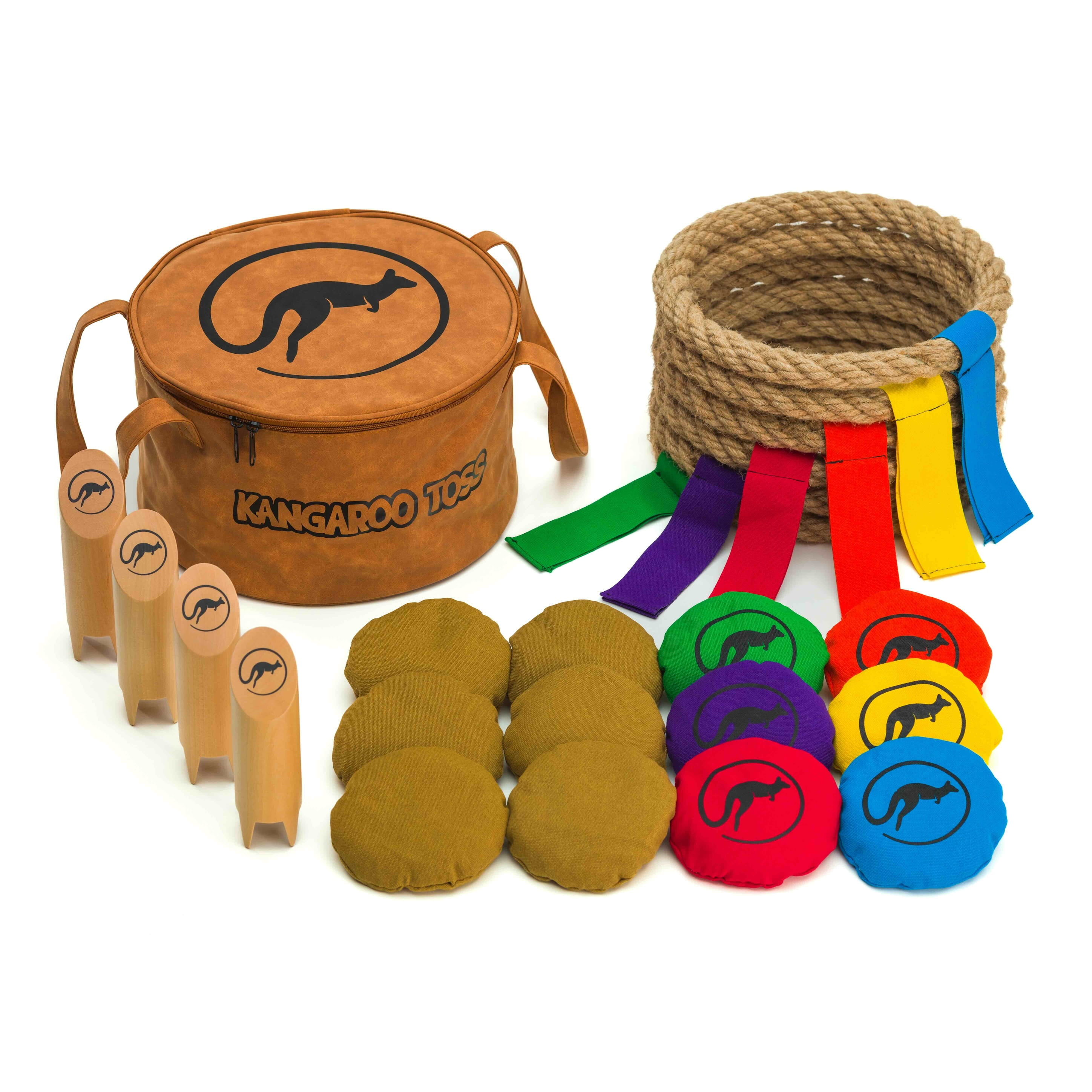 Kangaroo Toss - Official Set - Outdoor Games - Beach Toys - Yard Games - Backyard Games - Lawn Games - Camping Games - Ladder Toss - Bocce - Cornhole - for Adults and Family