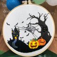 thumbnail image 4 of Fiudx Ofertas y liquidaciones Kit de bordado de Halloween para principiantes con esqueleto de calabaza, 4 of 5