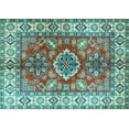 thumbnail image 1 of Ahgly Company Indoor Rectangle Geometric Light Blue Traditional Area Rugs, 4' x 6', 1 of 4