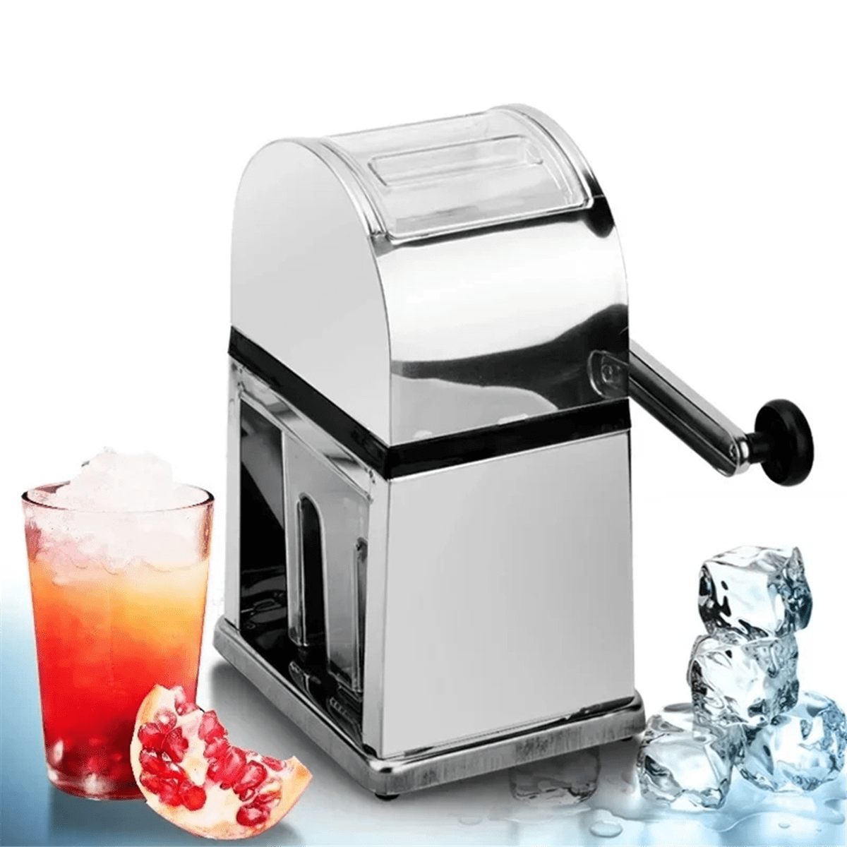 Ice Crusher Mini Ice Shavers Chopper Manual Snow Cone Smoothie Maker Ice Block Breaking Machine Mud Blender