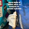 thumbnail image 2 of Vapur Botella De Agua Plegable Con Mosquetón Botella Compacta Que Se Pliega Para Hidratarse Mientras Viaja Ideal Para Viajar Senderismo O Acampar 23 Onzas Oliva Paquete De 1, 2 of 5