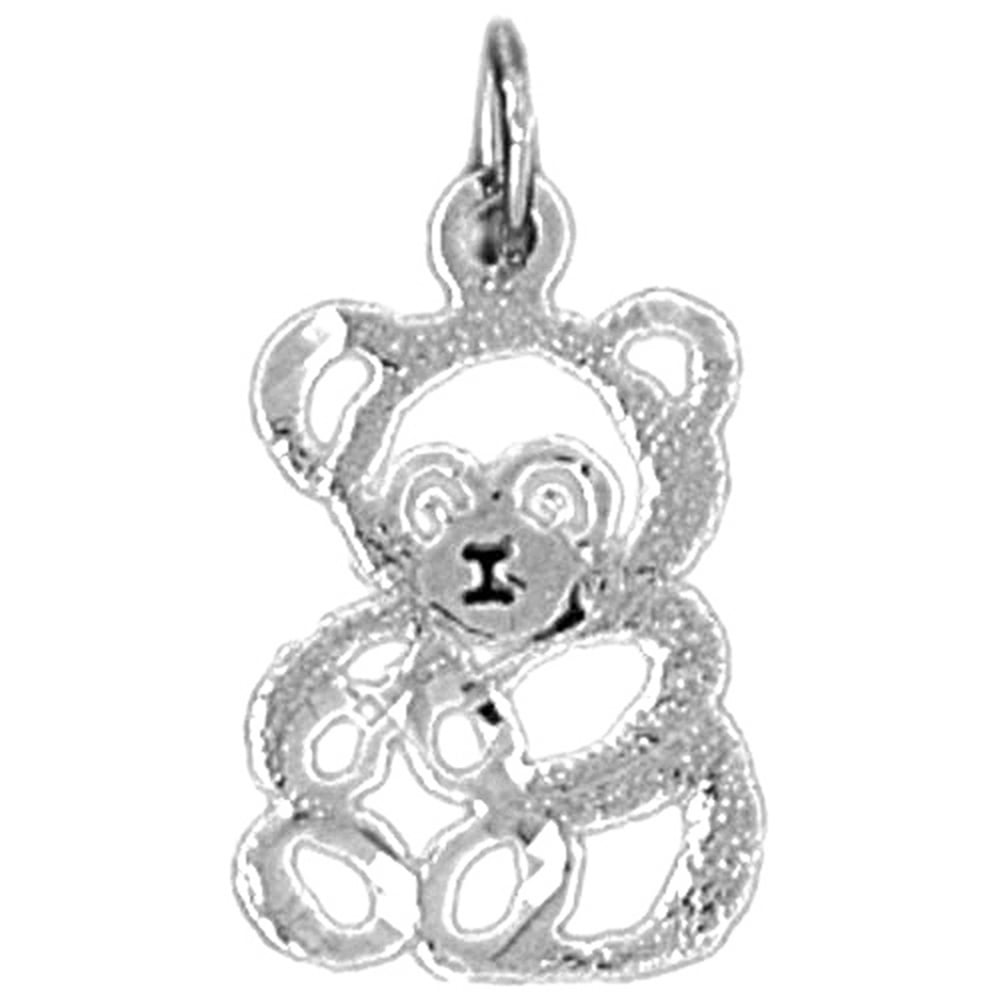 19 mm Sterling Silver 925 Bear Pendants Jewels Obsession Bear Pendants 
