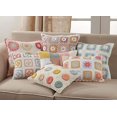 thumbnail image 2 of Fennco Styles Pastel Crochet Tiles 100% Pure Cotton Decorative Throw Pillow 12" W x 16" L - Multicolored Accent Cushion for Couch, Sofa, Bedroom, Office and Living Room DÃ©cor, 2 of 5