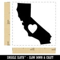 thumbnail image 2 of California State with Heart Self-Inking Rubber Stamp Ink Stamper - Lime Green Ink - Small 1 Inch, 2 of 7