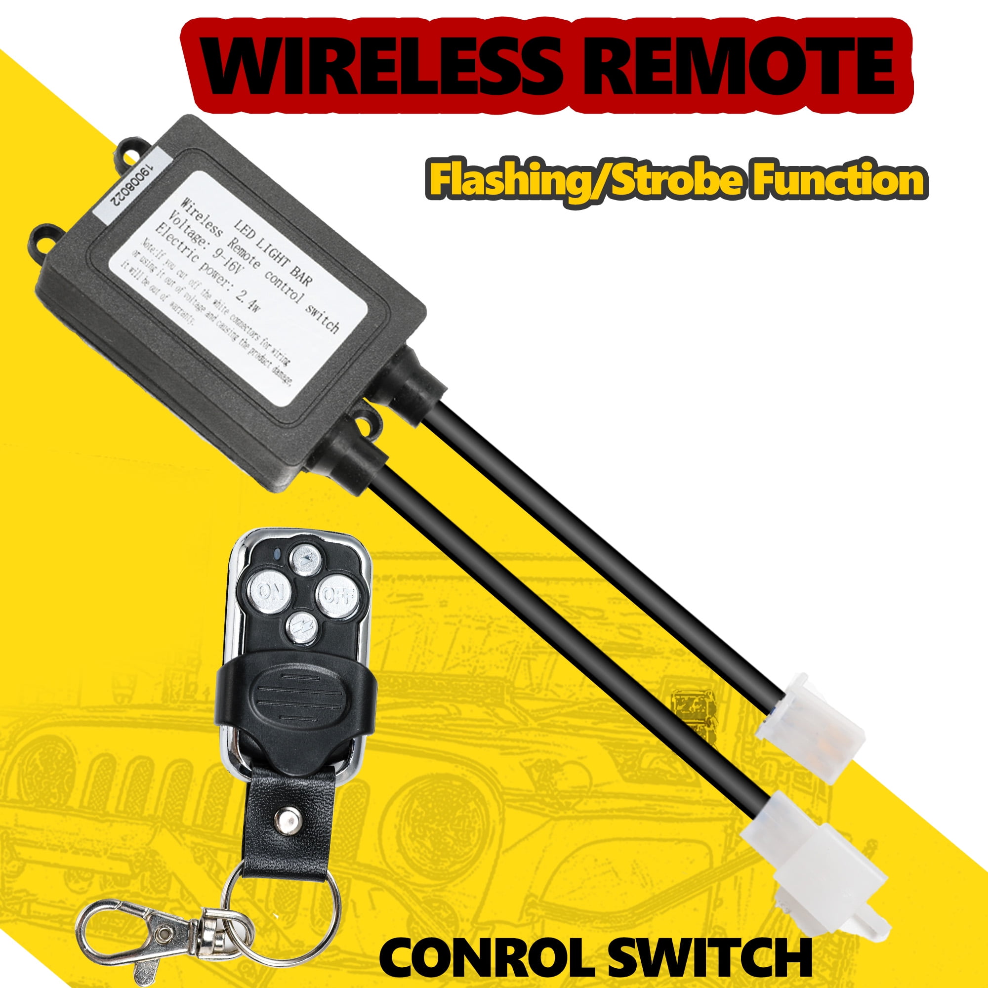 Strobe Wireless Remote Control Switch OFFROADTOWN for LED Wiring ...
