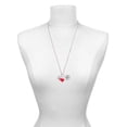 thumbnail image 3 of Delight Jewelry Silvertone Large ''Mom'' Heart with Clear Crystal - Red Heart Nurse Strong Zoe Necklace, 3 of 4