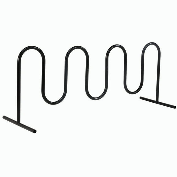 Global Industrial Wave Bike Rack, Black, Free Standing, 9-Bike