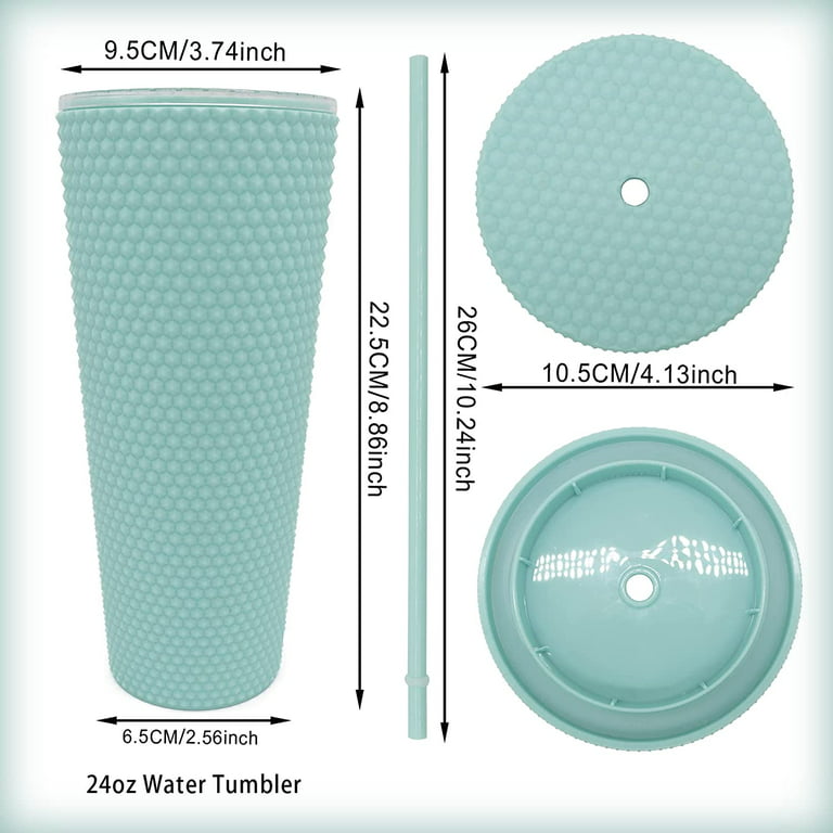24oz Sip Double Wall Plastic Straw Tumbler w/ Lid - Pearl Green