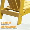 thumbnail image 3 of Tappio HDPE Adirondack Chair, Patio Seat All Weather Outdoor Patio Chair with Cup Holder for Lawn Yard Fire Pit, Yellow, 3 of 9