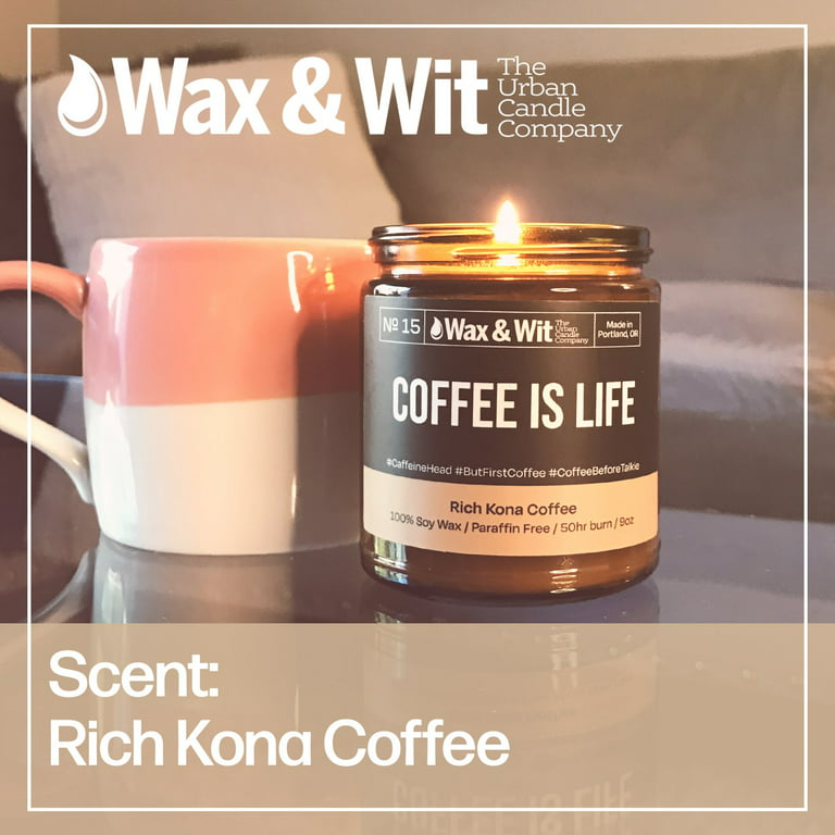 Organic Soy Wax Candle Coffee Scented 9ozJar