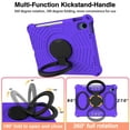 thumbnail image 5 of Kids Case for iPad 10th Gen 10.9" (2022),Shockproof EVA Kickstand Bracket Shoulder Strap Cartoon Kids Friendly Protective Case for iPad 10th Generation 10.9 inch, Purple, 5 of 7
