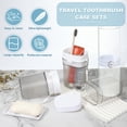 thumbnail image 6 of 1Pcs Travel Toothbrush Case, Portable Travel Toothbrush Holder with Cover, Toothbrush and Toothpaste Container for Bathroom, Gym,Business Trip, Camping (Transparent), 6 of 7