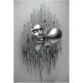 thumbnail image 5 of Art Modern Poster Set of 3 - 3D Metal Figure Statue Art Love Heart Kiss Pictures Wall Art Decoration - Without Frame - Wall Decoration Wall Living Roo, 5 of 5